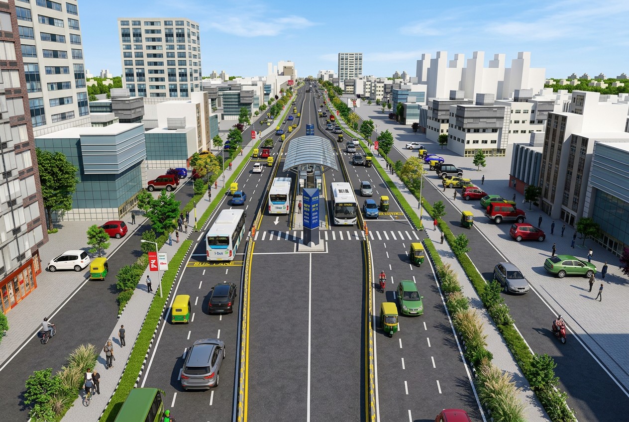 BRTS, Indore — architectural rendering