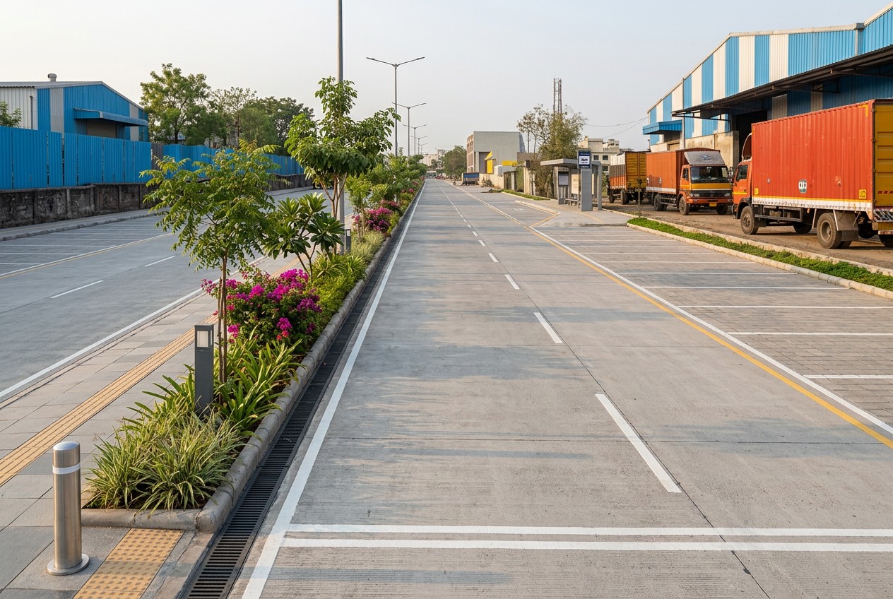 RE–2 Road, Indore — architectural rendering